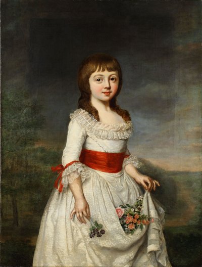 Retrato de la Duquesa Charlotte Frederica de Mecklenburg-Schwerin de niña de Christoph Friedrich Reinhold Lisiewski